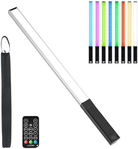 2 Pack RGB LED Video Light Wand Stick, LUXCEO Photography Studio Lighting Kits with 29" to 81" Tripod & Remote Control, Dimmable Photography Light Wand 36 Colors 3000K-6000K product image
